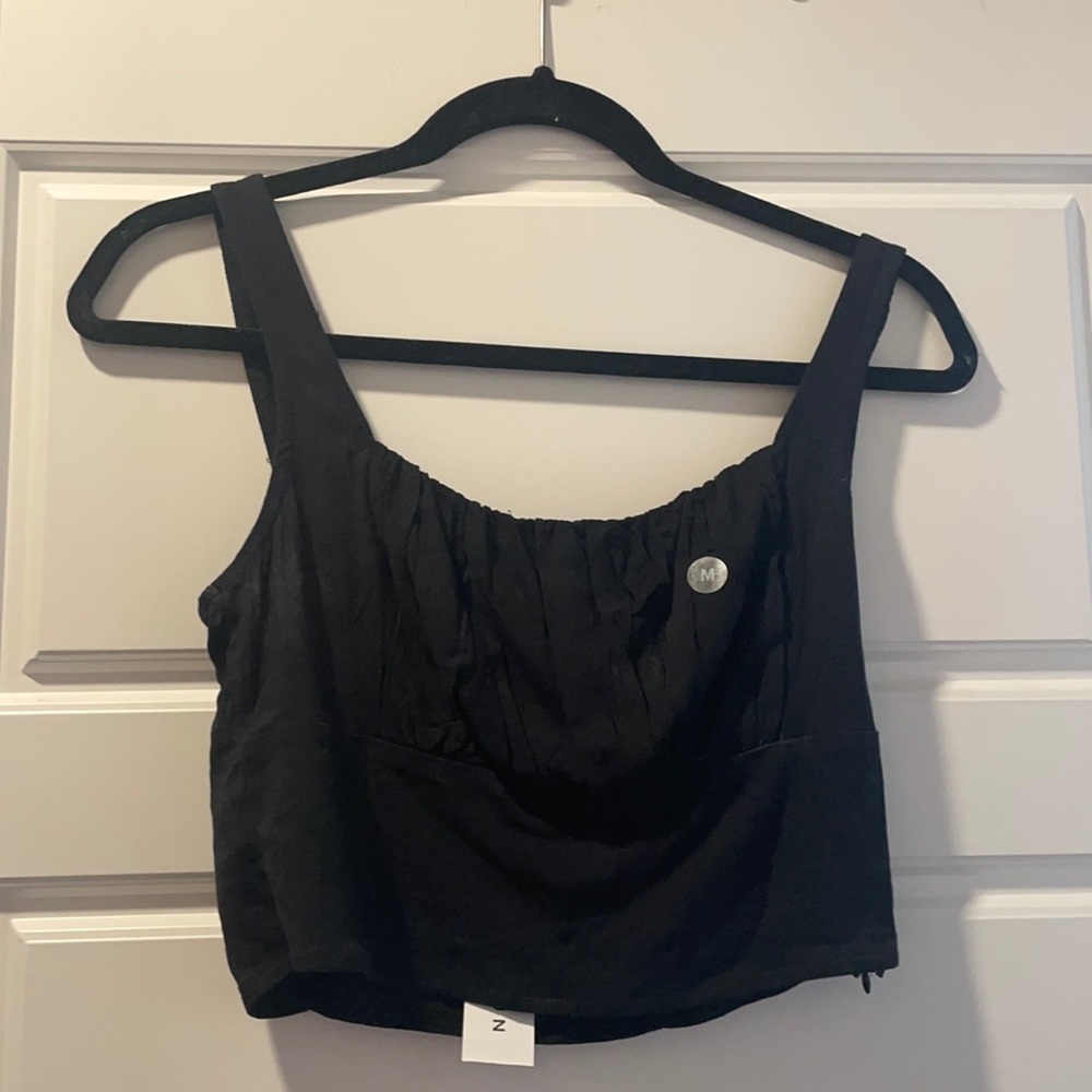 NWT black crop top